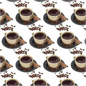 Papel de parede café com xicaras