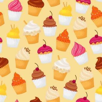 Papel de parede cupcake bolinhos