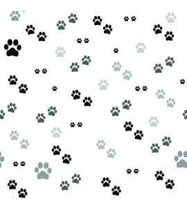 Papel de parede patinhas branco e preto