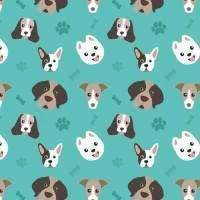 Papel de parede cãezinhos aqua 1559-3643