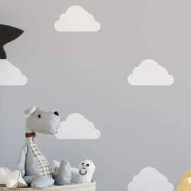 Papel de parede nuvem cinza e branco