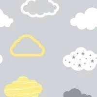Papel de parede nuvem amarela e cinza 1575-3669
