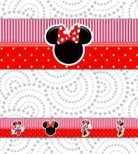 Faixa decorativa Minnie com listras e poá 1599-3712