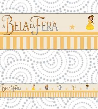 Faixa decorativa infantil a Bela e a Fera