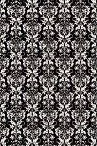 Papel de parede retro branco com fundo preto