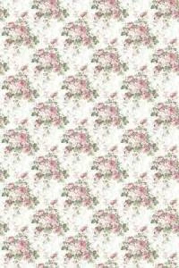 Papel de parede floral mini rosas com fundo branco 327-375