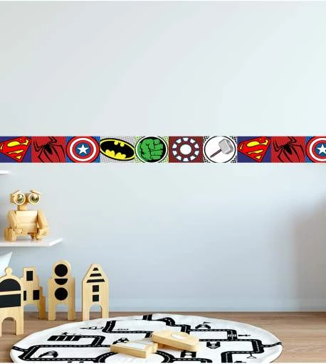 Faixa decorativa infantil Super Heróis 1627-3759