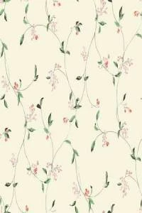 Papel de parede com flores pequenas e fundo bege 330-378