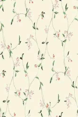 Papel de parede com flores pequenas e fundo bege