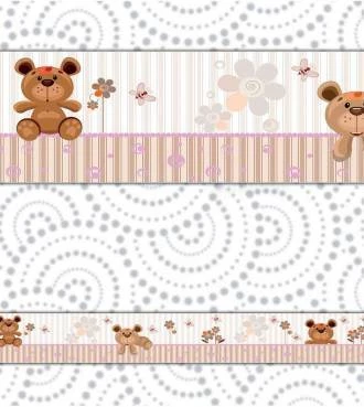 Faixa decorativa infantil com urso