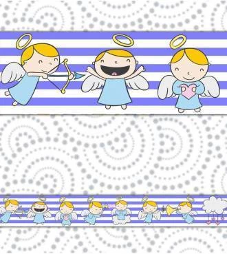 Faixa decorativa infantil com anjinhos