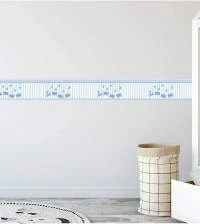 Faixa decorativa infantil de menino azul com trenzinhos 549-3806