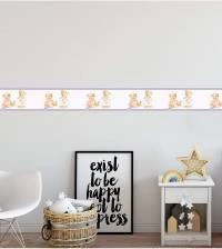 Faixa decorativa ursinhas com bordas lilás 756-3808