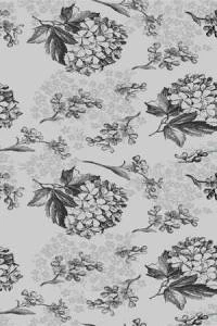 Papel de parede floral com fundo cinza