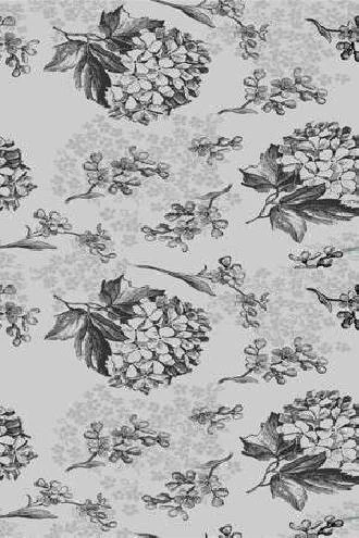 Papel de parede floral com fundo cinza