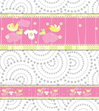 Faixa decorativa adesiva para meninas