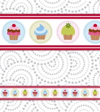 Faixa decorativa cupcake