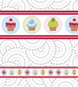 Faixa decorativa cupcake
