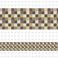 Faixa decorativa pastilha em tons bege, marrom e mostarda 634-3834