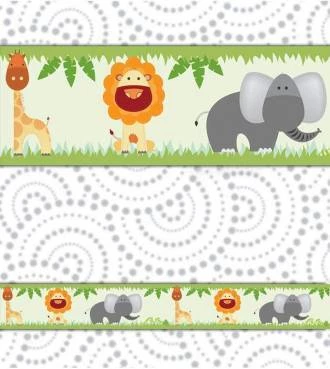 Faixa decorativa bixinhos da floresta infantil