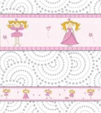 Faixa decorativa auto adesiva princesa 1659-3841