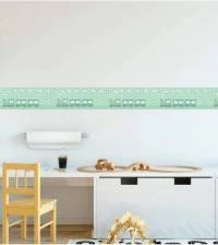 Faixa decorativa auto com trenzinhos verde 1662-3848