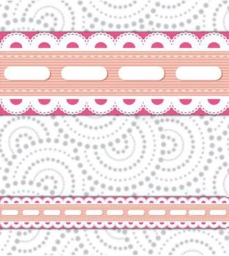 Faixa decorativa infantil bordado rosa