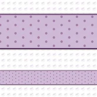 Faixa decorativa poá em tons de roxo
