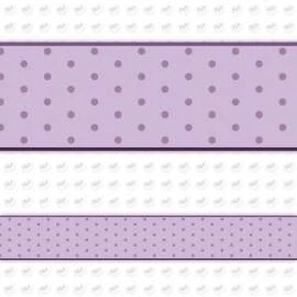 Faixa decorativa poá em tons de roxo