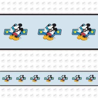Faixa decorativa mickey com fundo azul claro