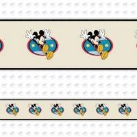 Faixa decorativa Mickey bege e preta 731-3894