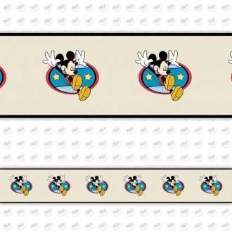 Border adesivo mickey bege e preto