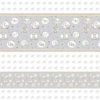 Faixa decorativa bixinhos cinza e creme 733-3897