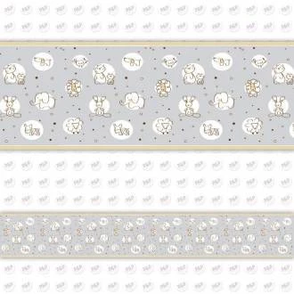 Faixa decorativa adesiva com desenhos de bichinhos
