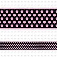 Faixa decorativa poá marrom e rosa 737-3901