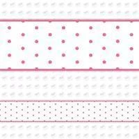 Faixa decorativa póa branco e rosa 540-3903
