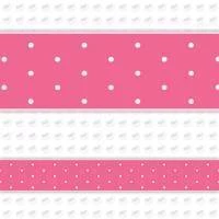 Faixa decorativa poá rosa e branco 541-3904