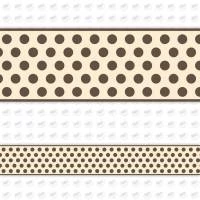 Faixa decorativa border poá bege e marrom 551-3905