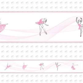 Faixa decorativa tema ballet em rosa
