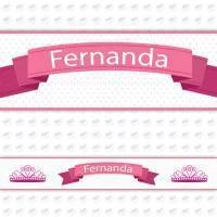 Faixa decorativa coroa princesa