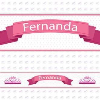 Faixa decorativa coroa princesa