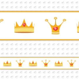 Faixa decorativa coroa de príncipes e reis