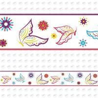 Faixa decorativa borboletas coloridas 793-3923