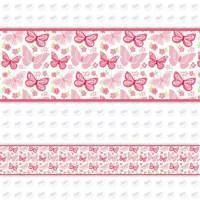 Faixa decorativa borboletas rosas 794-3924