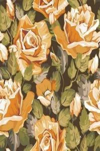 Papel de parede floral com rosas grandes 345-393