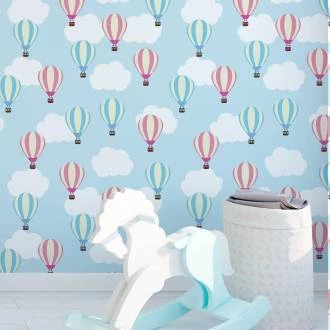 Papel de parede balão menino