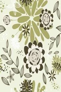 Papel de parede floral em tons de verde 353-401
