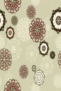 Papel de parede floral com flores em tons de rosa e creme 355-403