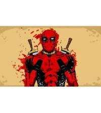 Painel Adesivo Filme Deadpool Desenho 1721-4040