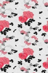 Papel de parede floral com pequenas rosas vermelhas 357-405
